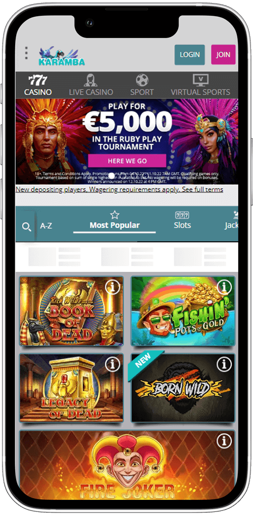 Karamba Casino Mobile